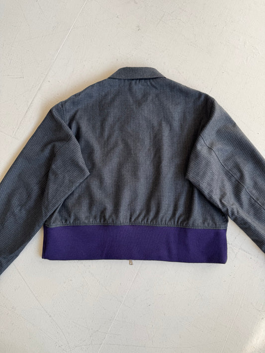 URU TOKYO AW22 Pinstripe Balloon Sleeve Zip-up Blouson