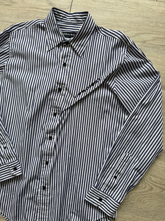 Y/Project AW23 Pinched Logo Striped Shirt