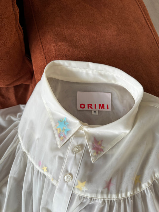 ORIMI SS23 Sheer Star Gather Shirt
